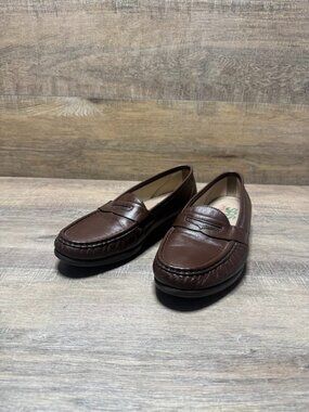 SAS Tripad Comfort Wink Brown Leather Penny Loafers Women's Size 10